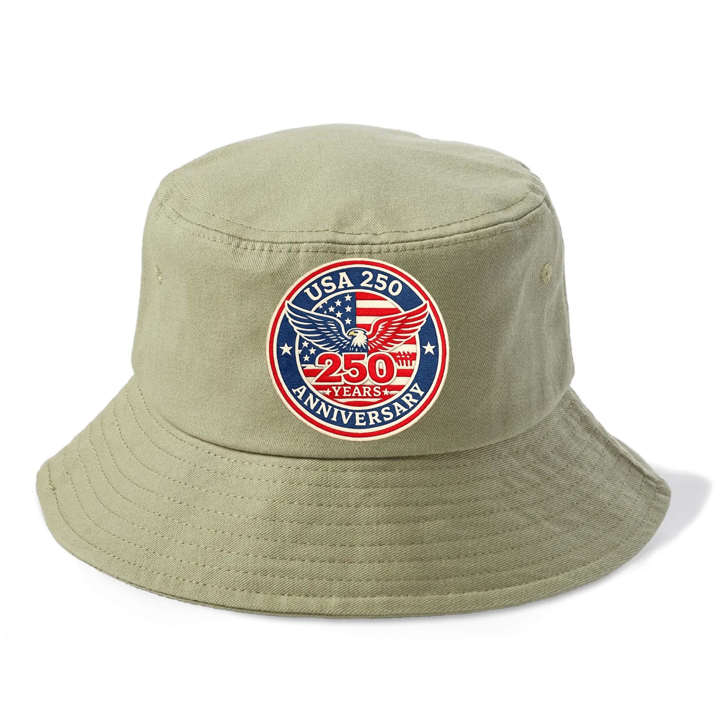 Usa 250th Anniversary Eagle - Bucket Hat - Army Green