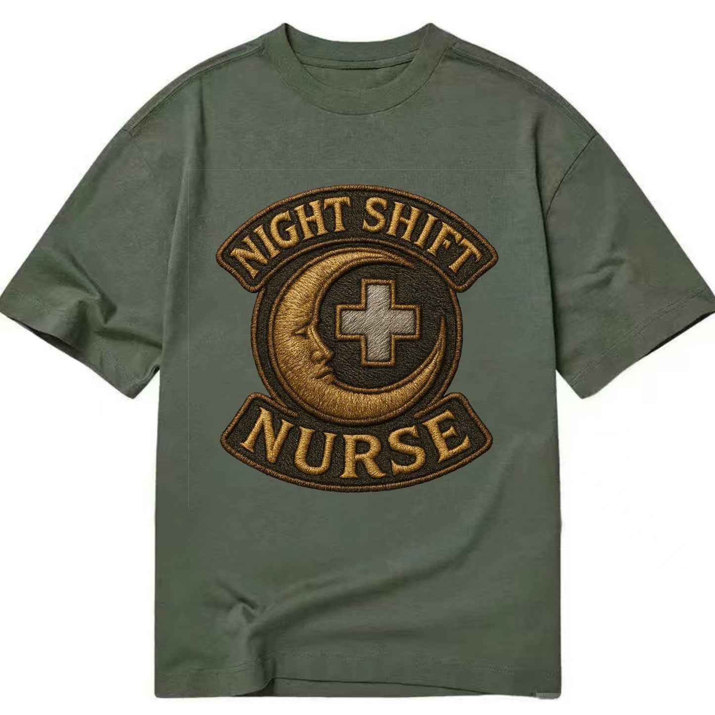 Night Shift Nurse  - Classic T-shirt - Army Green