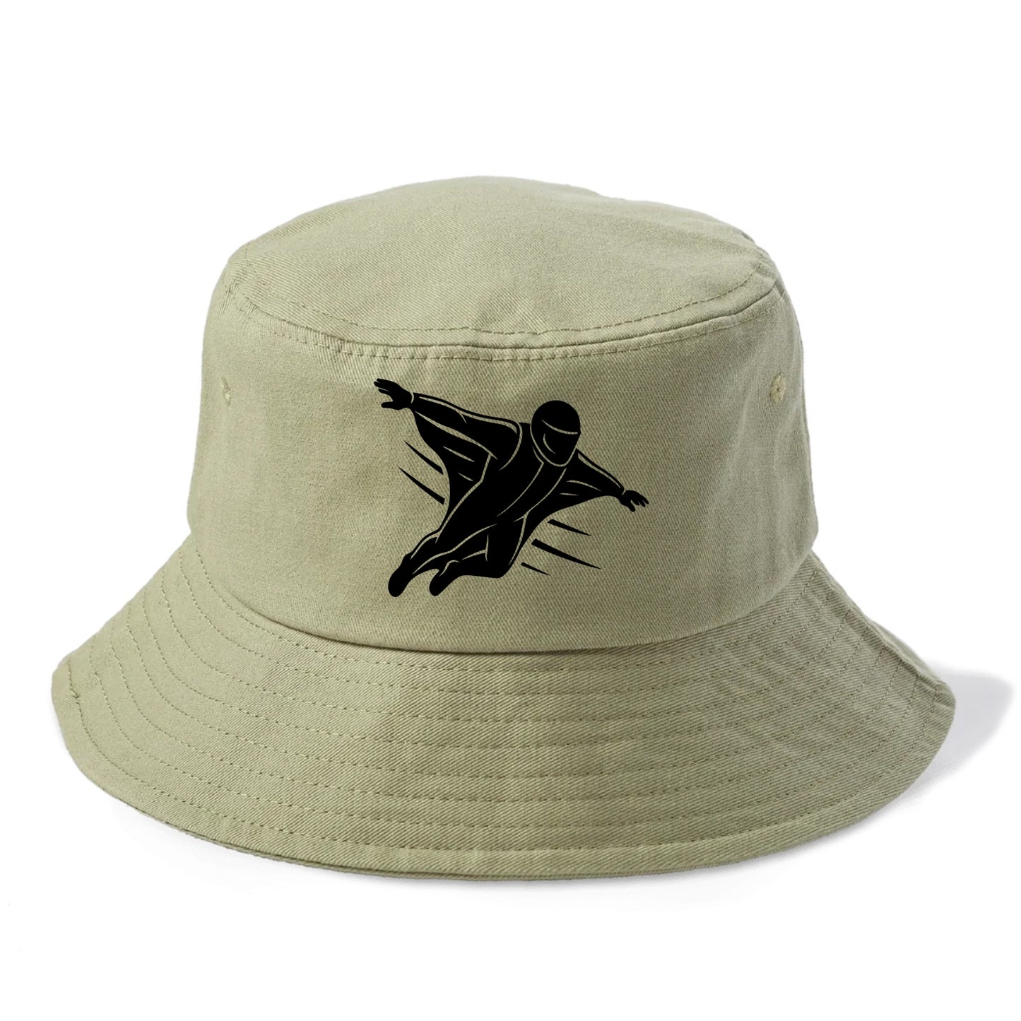 Wingsuit flyer gliding - Bucket Hat - Army Green