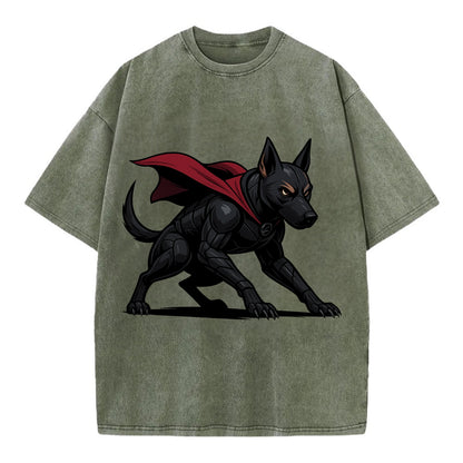 Belgian Malinois Black Panther  - Vintage T-shirt - Army Green