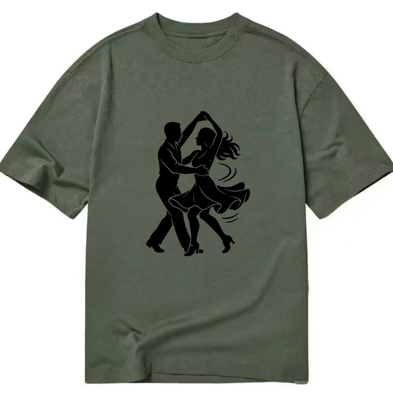 Salsa dancers spinning turn - Classic T-shirt - Army Green