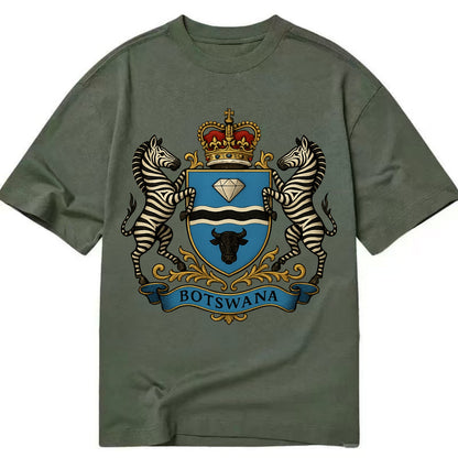 Botswana Heritage Badge  - Classic T-shirt - Army Green