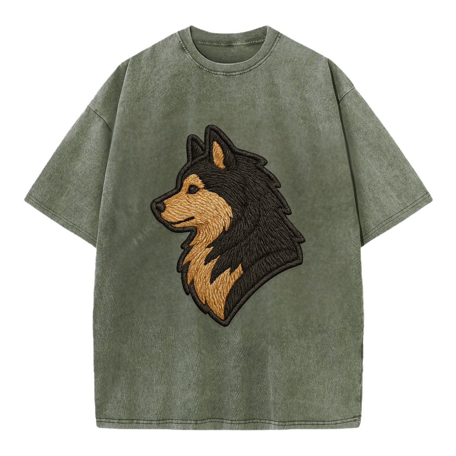 Finnish Lapphund - Modern Arctic breed l - Vintage T-shirt - Army Green