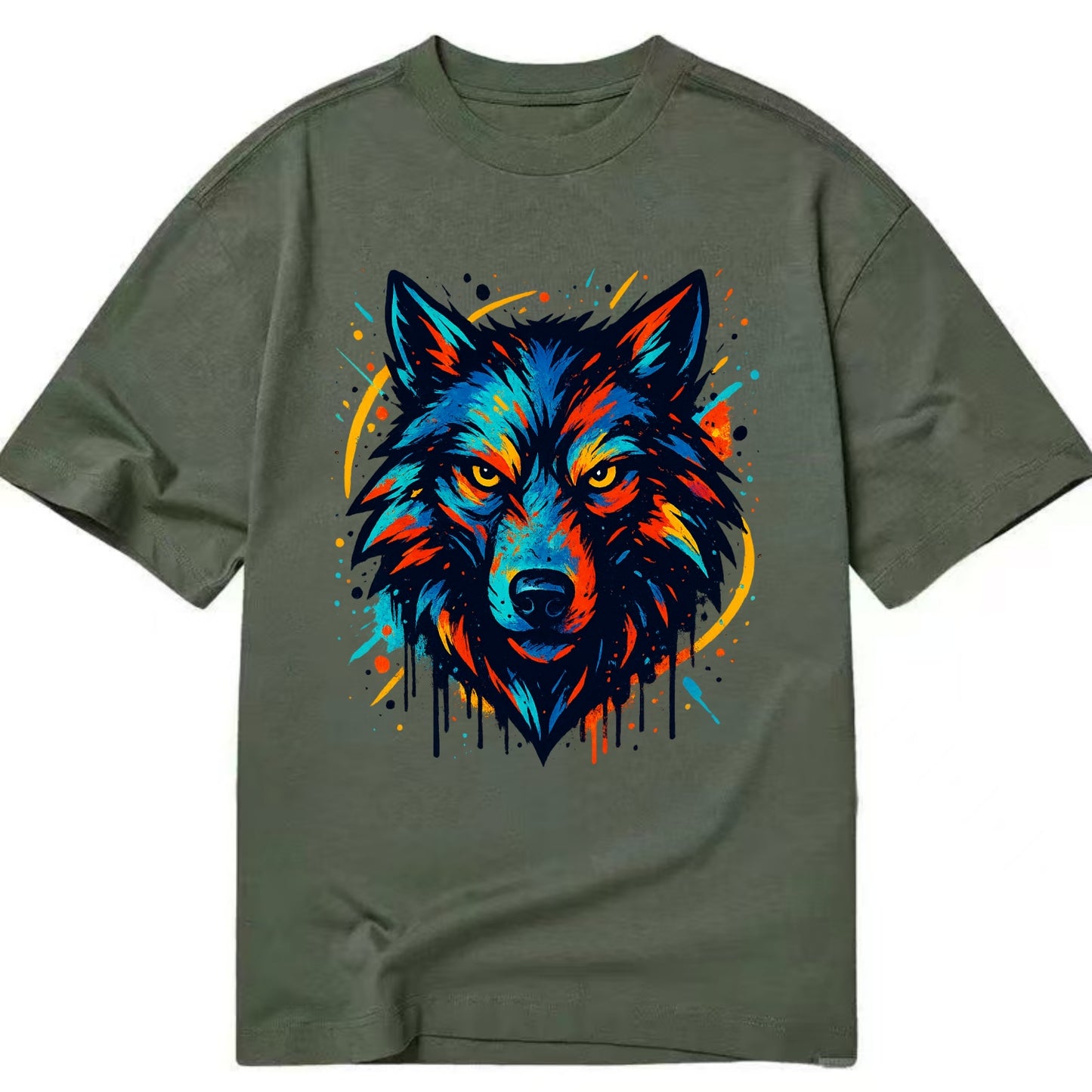 Alpha Wolf Leader  - Classic T-shirt - Army Green