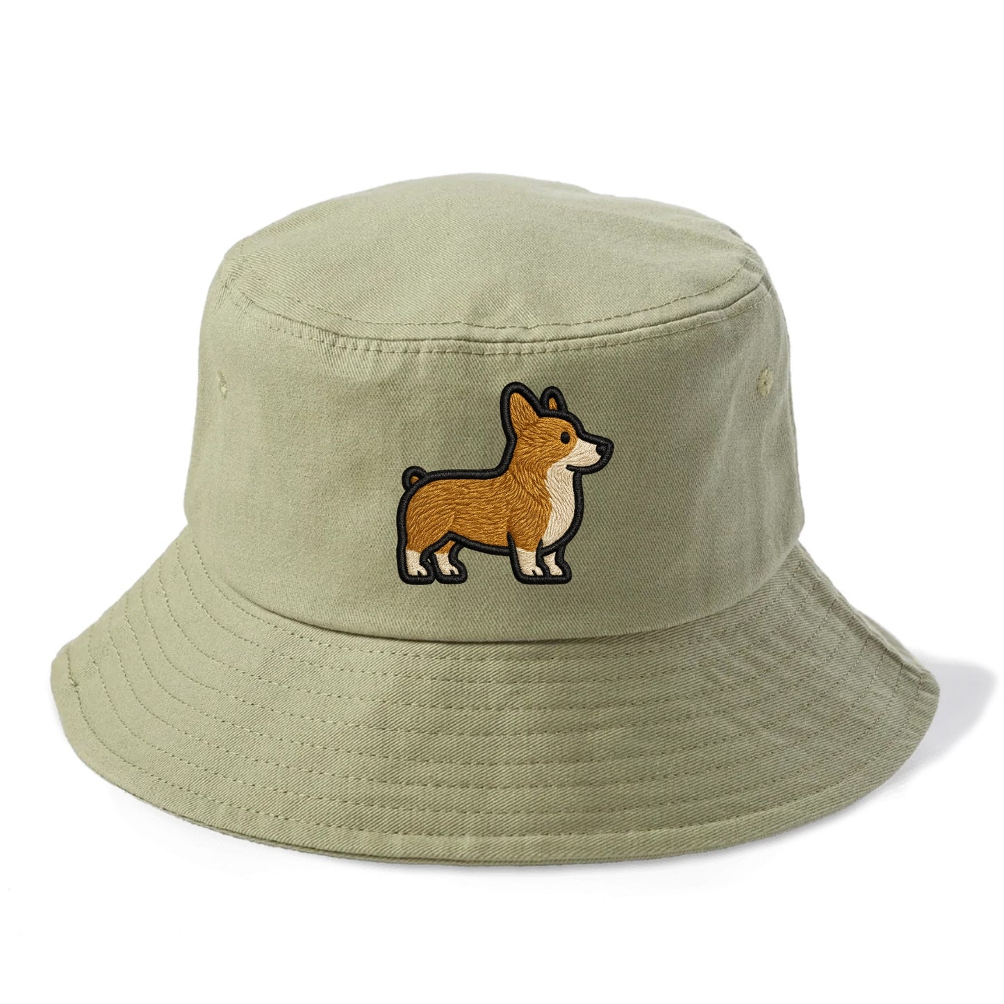 Pembroke Welsh Corgi - Trendy minimal sh - Bucket Hat - Army Green