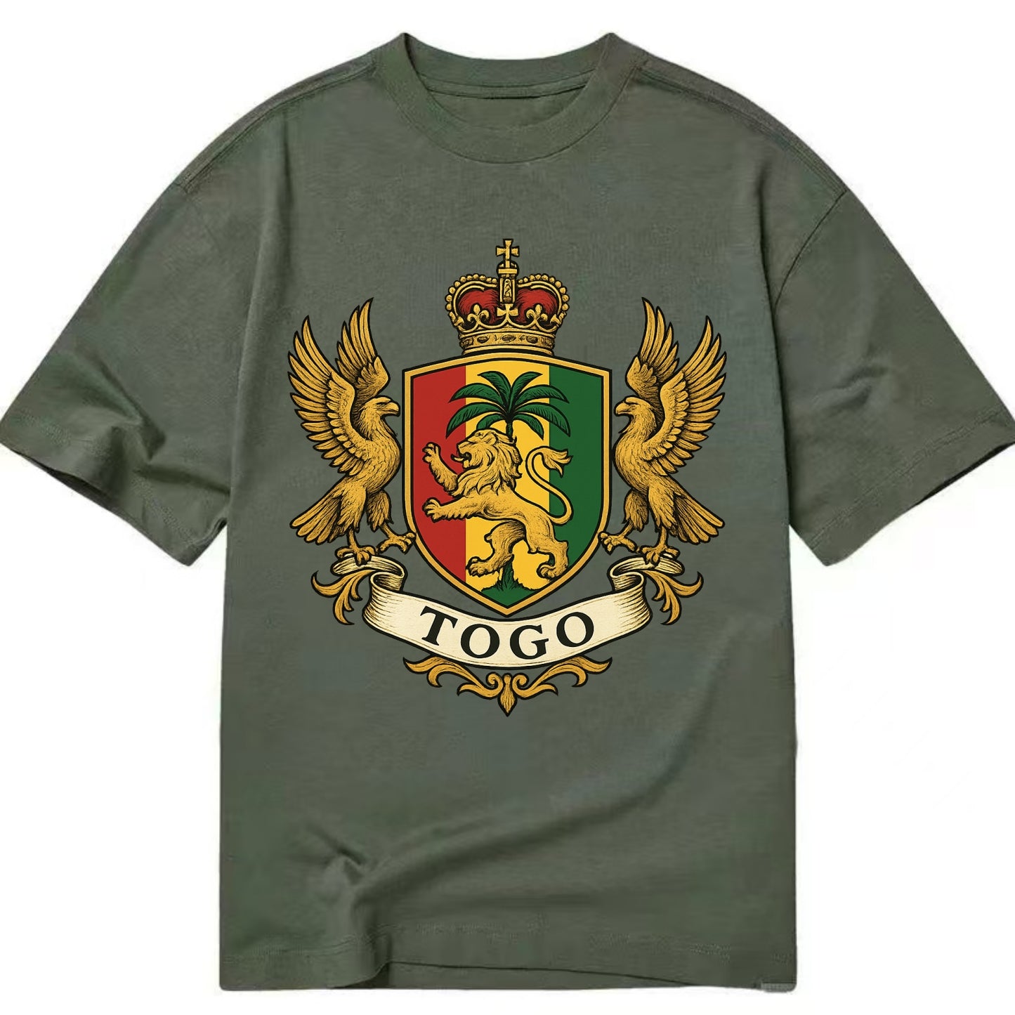 Togo Heritage Badge  - Classic T-shirt - Army Green