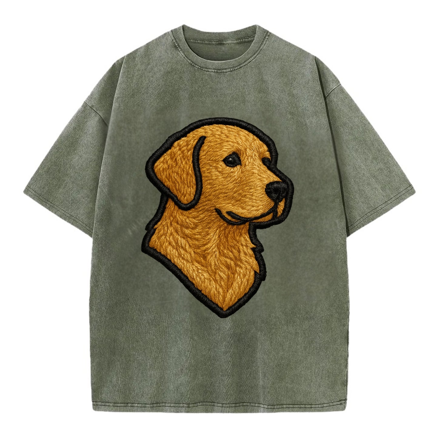Chesapeake Bay Retriever - Modern retrie - Vintage T-shirt - Army Green