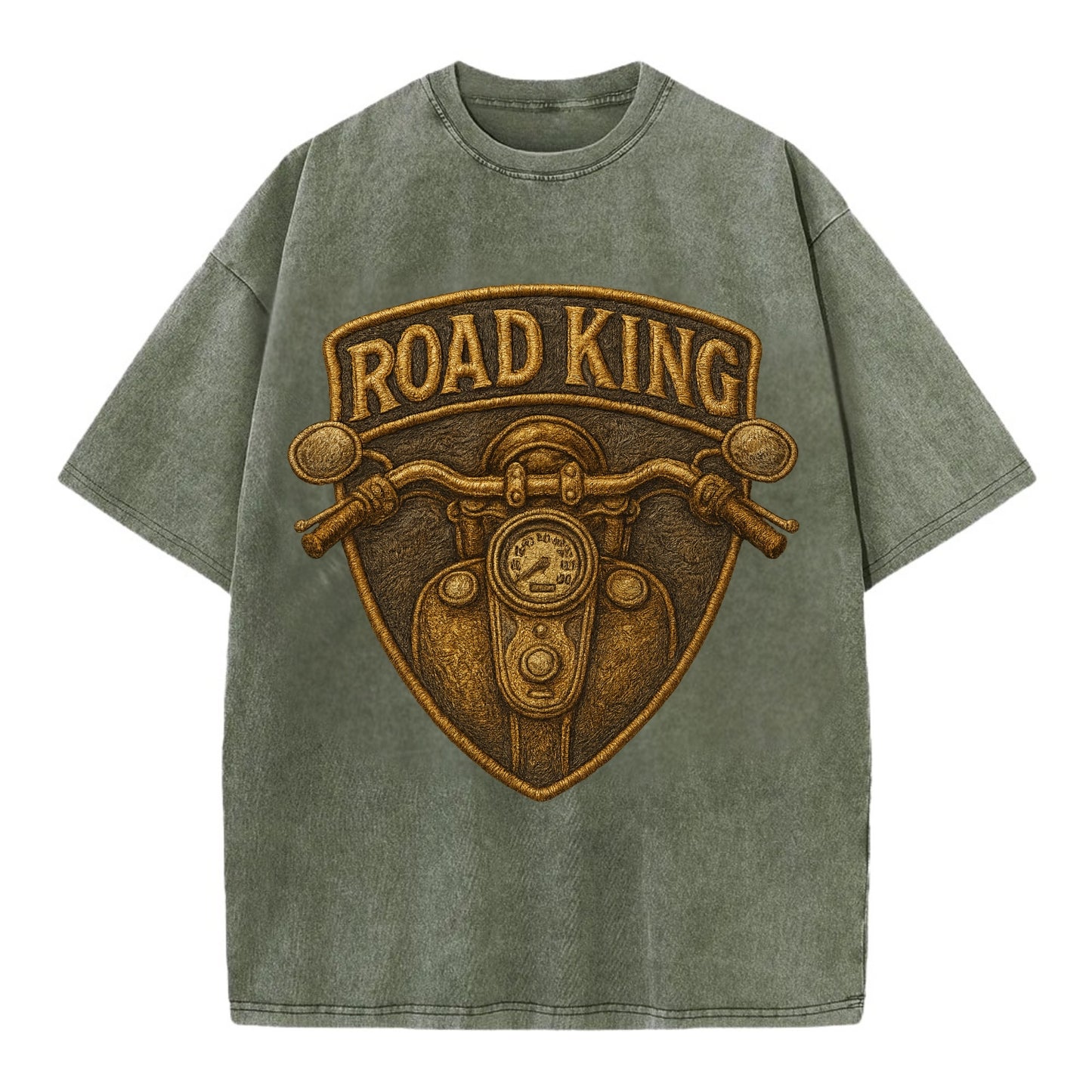 Road King  - Vintage T-shirt - Army Green