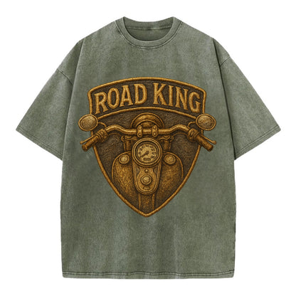 Road King  - Vintage T-shirt - Army Green