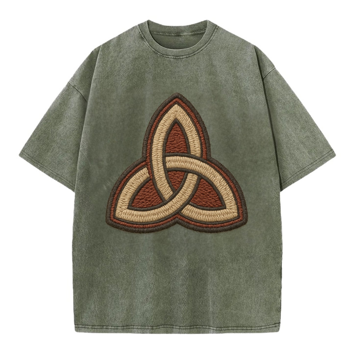 Trinity Knot  - Vintage T-shirt - Army Green