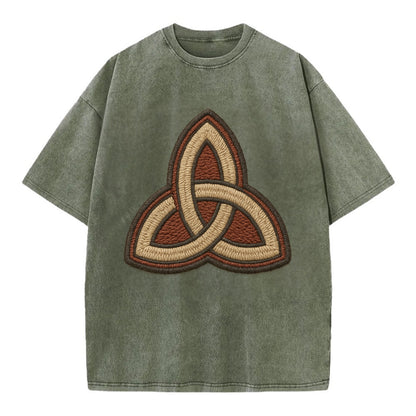 Trinity Knot  - Vintage T-shirt - Army Green