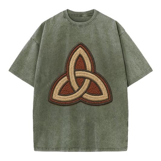 Trinity Knot  - Vintage T-shirt - Army Green