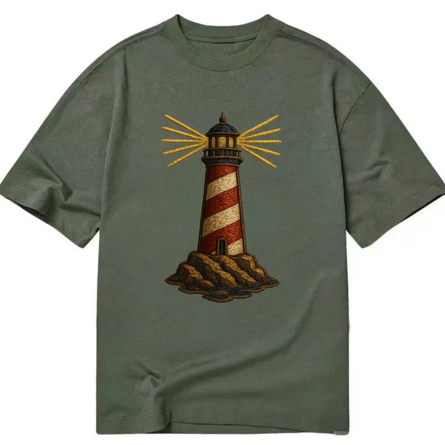 Lighthouse  - Classic T-shirt - Army Green