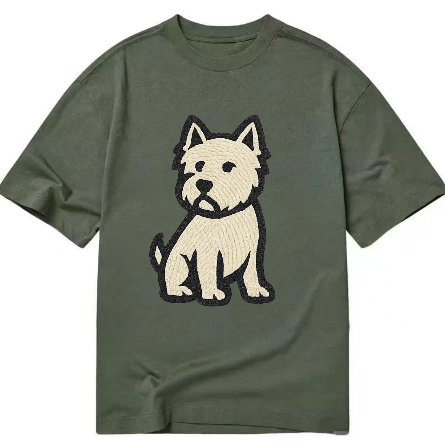 West Highland White Terrier - Alert stan Classic T-shirt - Army Green