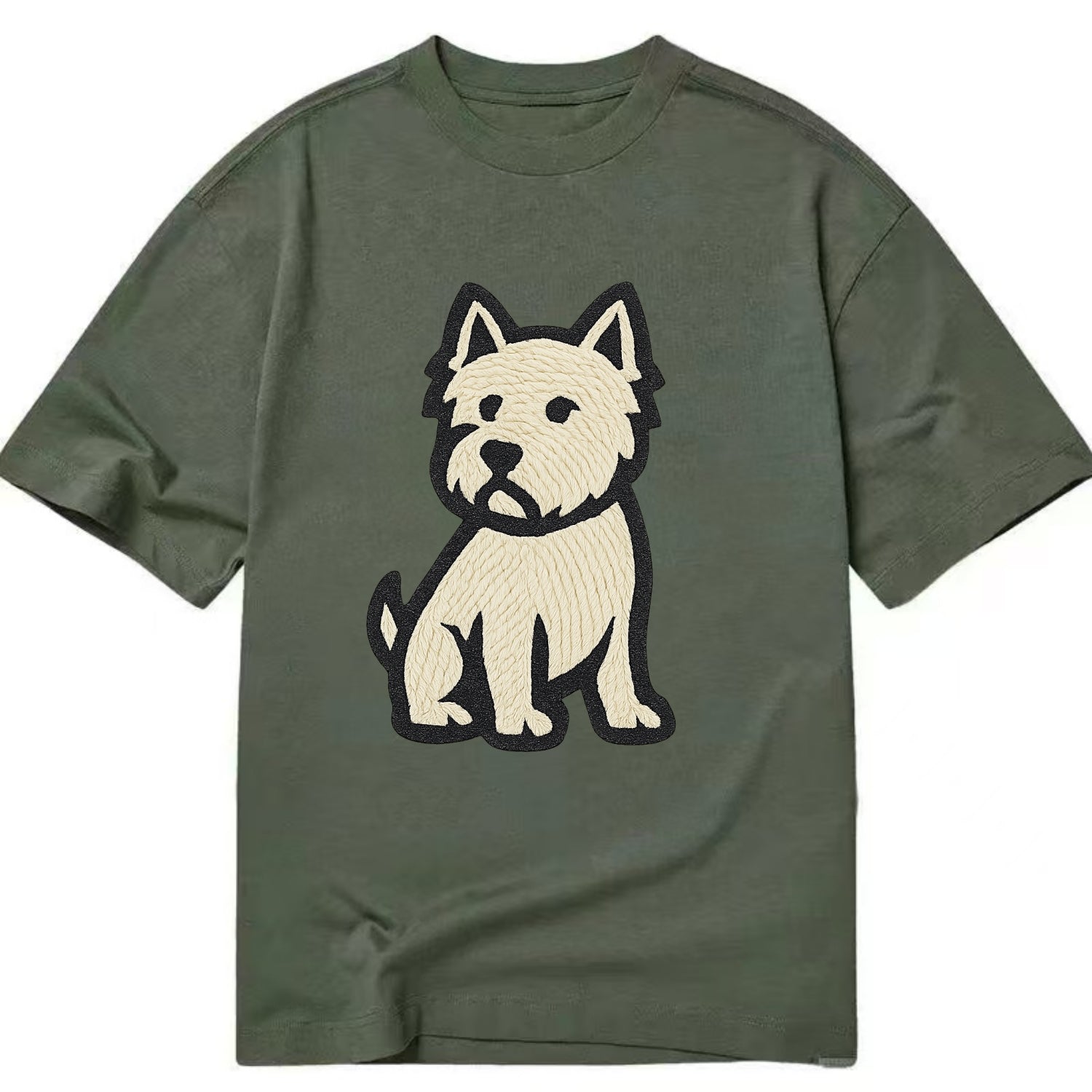 West Highland White Terrier - Alert stan Classic T-shirt - Army Green