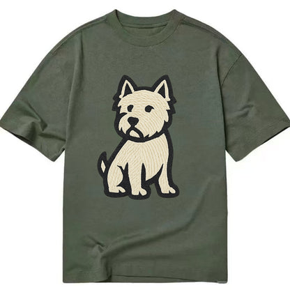 West Highland White Terrier - Alert stan Classic T-shirt - Army Green