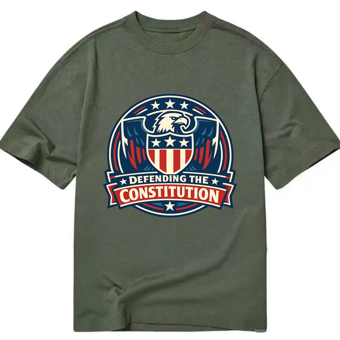 Defend Constitution - Classic T-shirt - Army Green