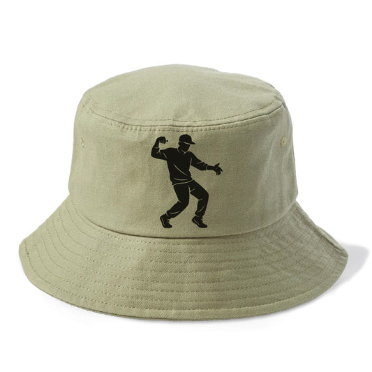 Hip-hop dancer popping and locking - Bucket Hat - Army Green