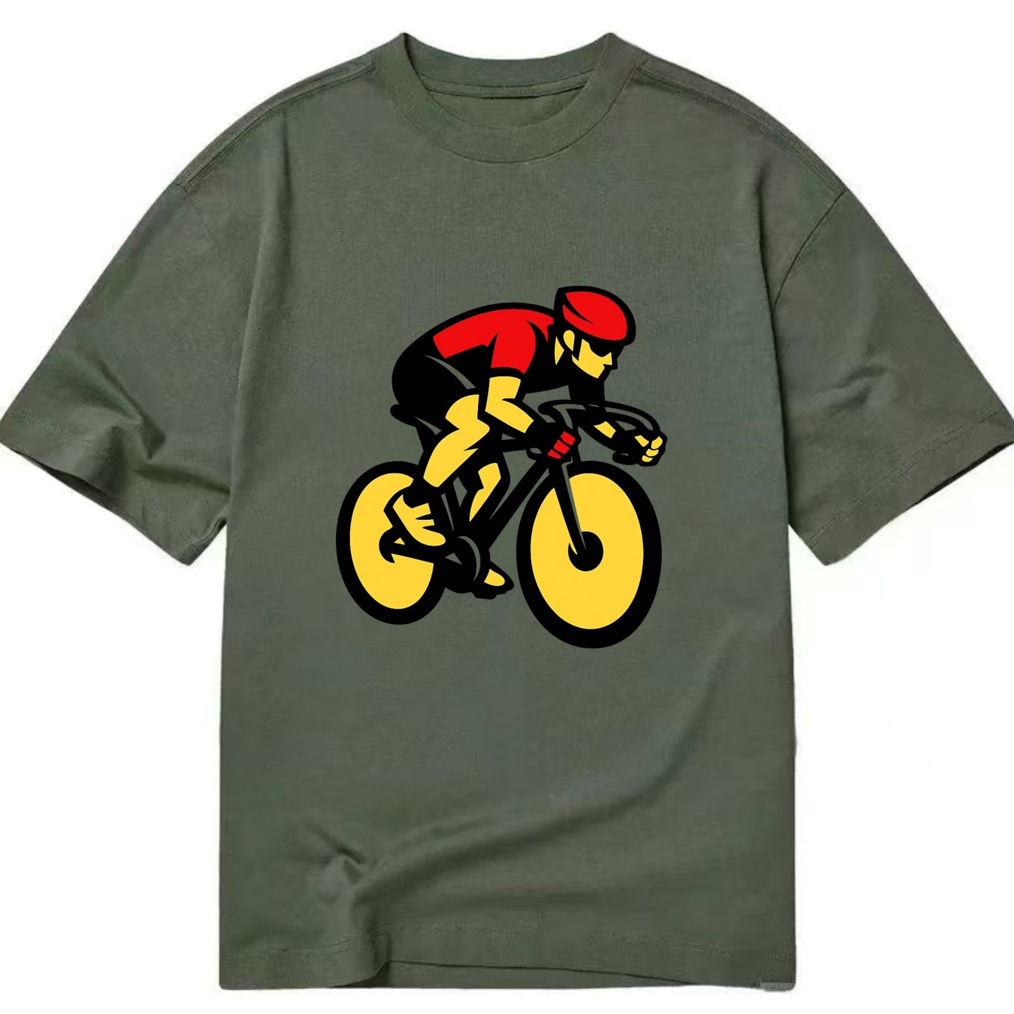 Speed Demon Cyclist - Classic T-shirt - Army Green