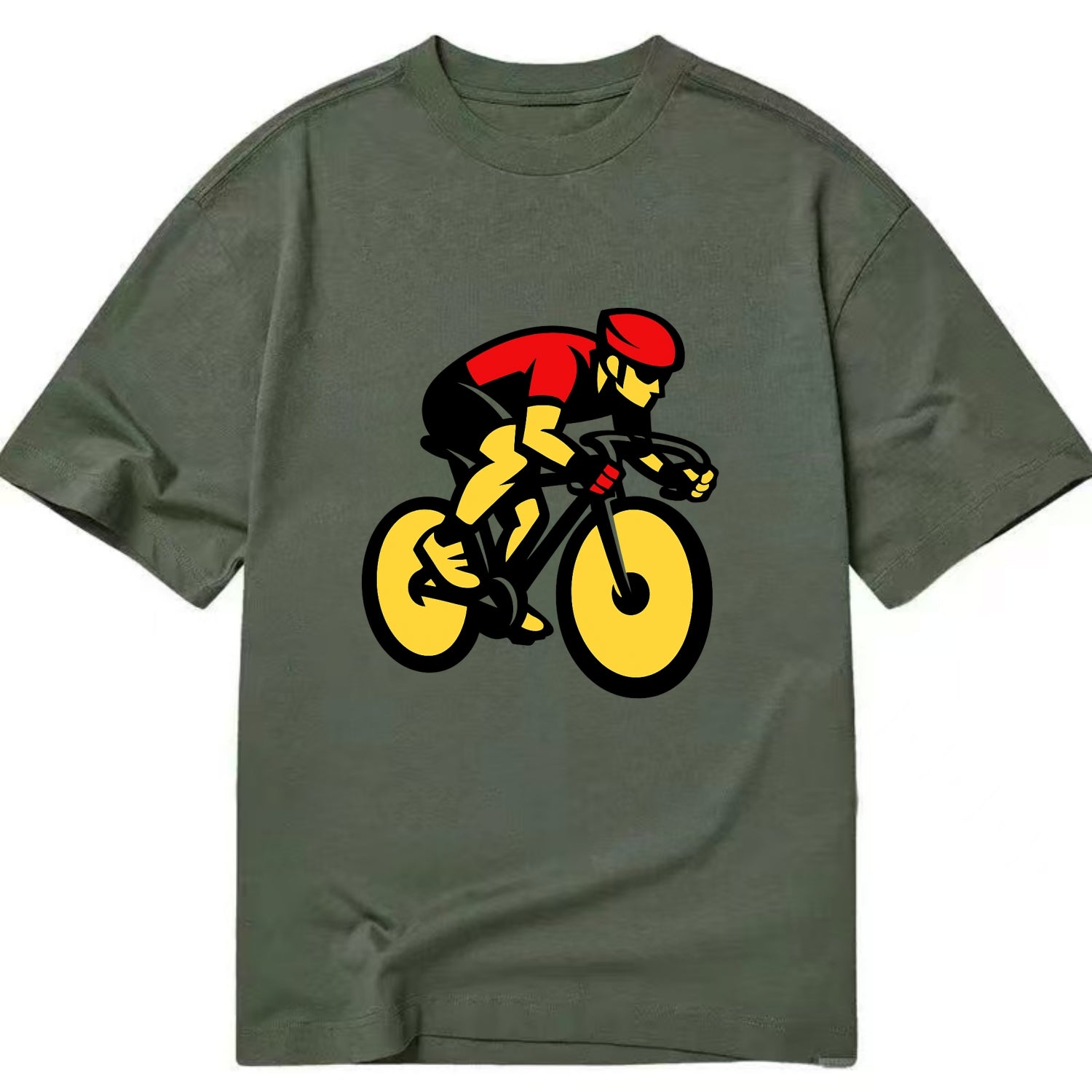 Speed Demon Cyclist - Classic T-shirt - Army Green