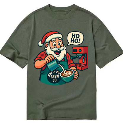 Santa Barista - Classic T-shirt - Army Green