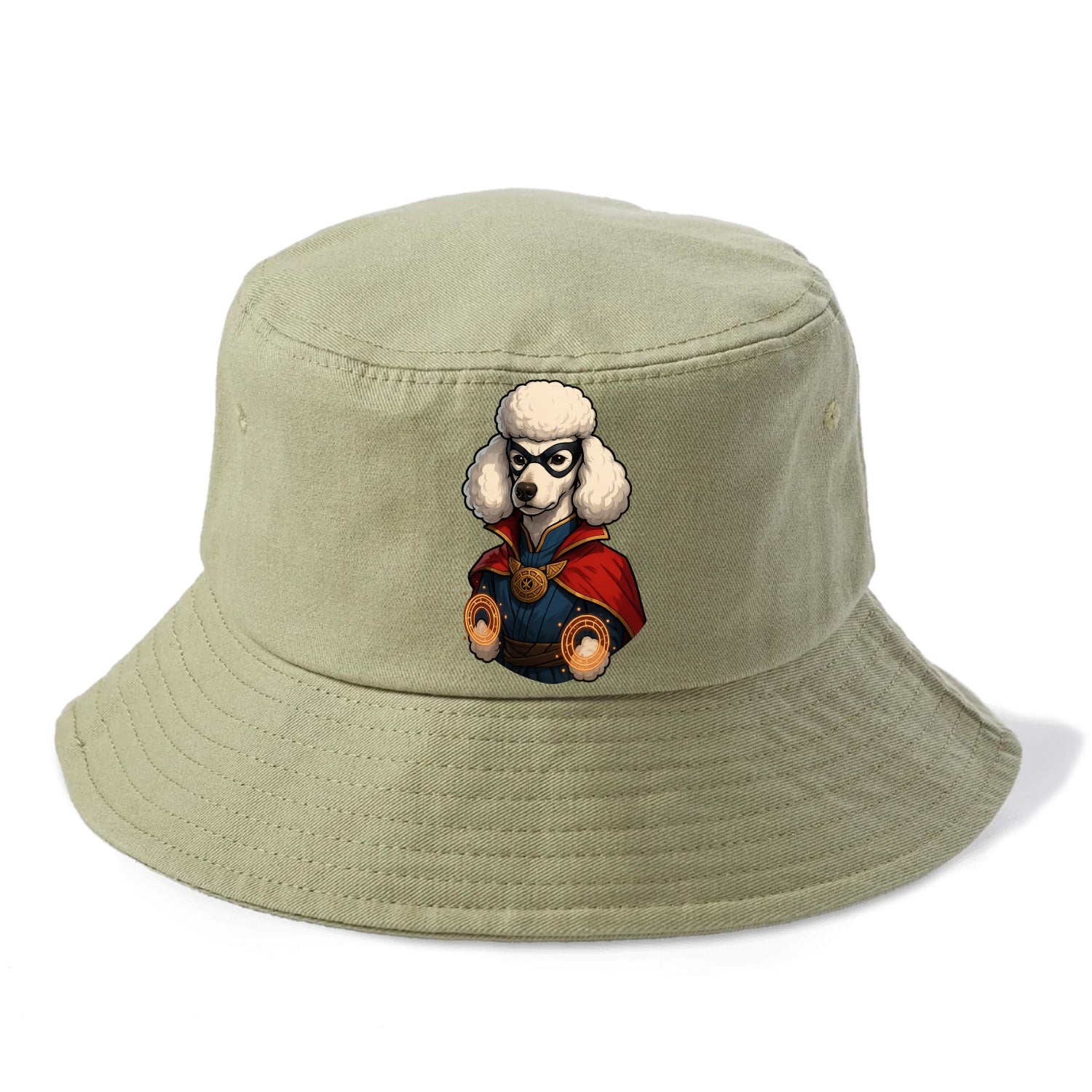 Poodle Doctor Strange  - Bucket Hat - Army Green