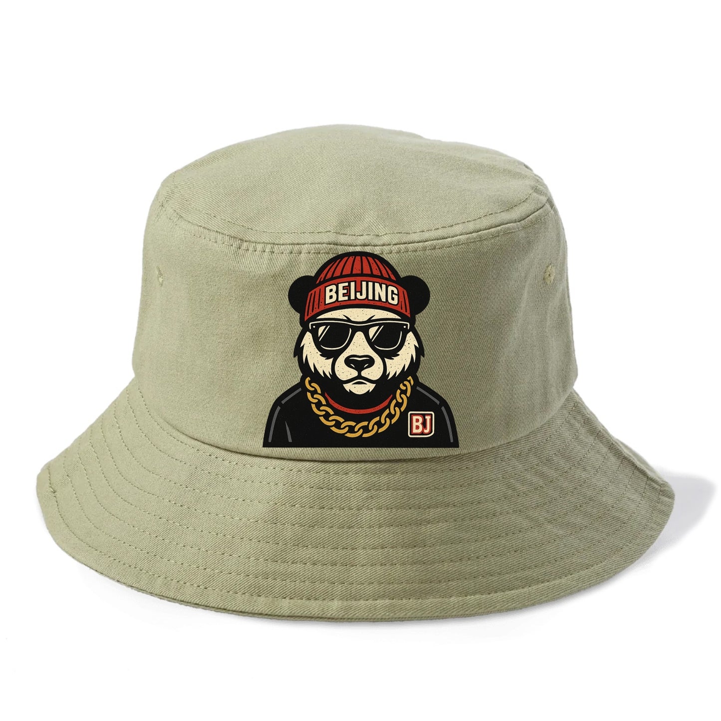 Beijing Panda - Bucket Hat - Army Green