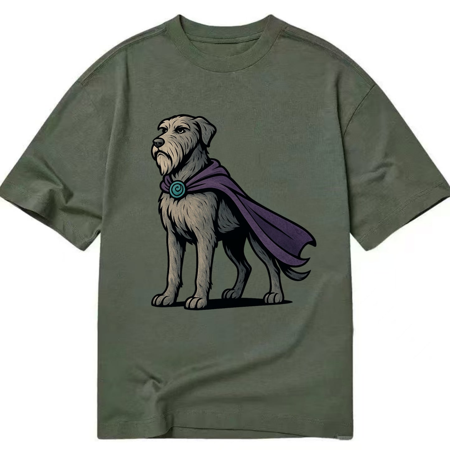 Irish Wolfhound Mystic Hero  - Classic T-shirt - Army Green