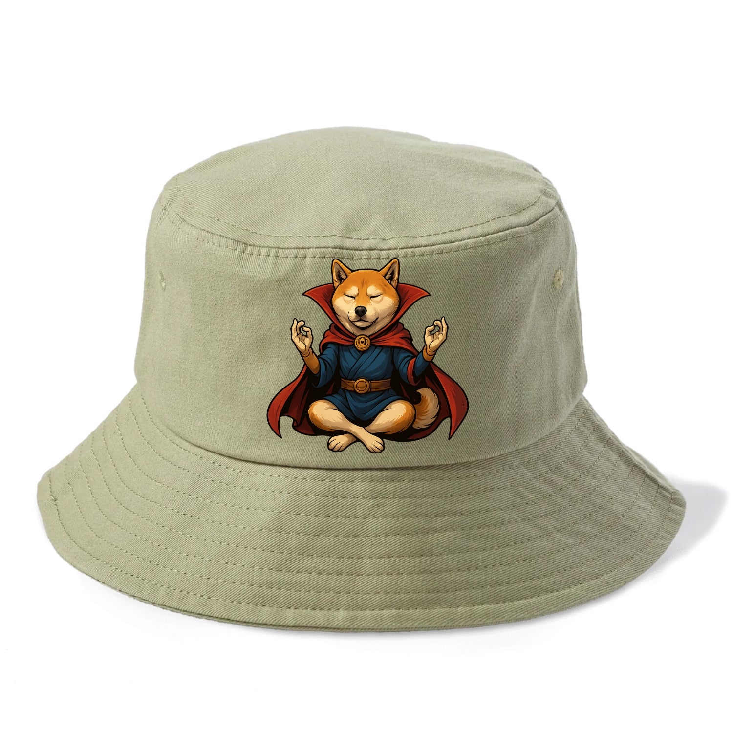 Shiba Inu Doctor Strange  - Bucket Hat - Army Green
