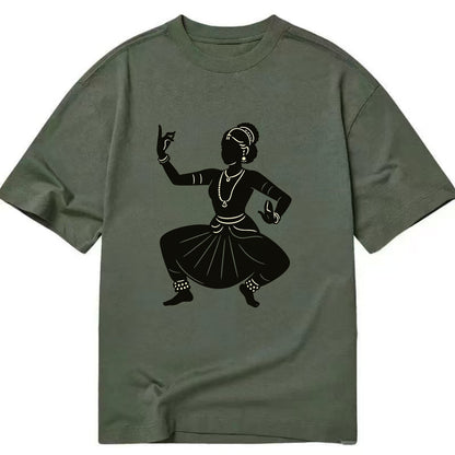 Bharatanatyam classical Indian pose - Classic T-shirt - Army Green