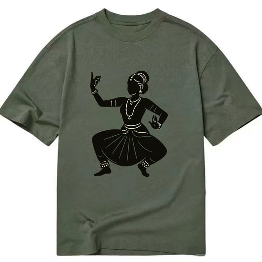Bharatanatyam classical Indian pose - Classic T-shirt - Army Green