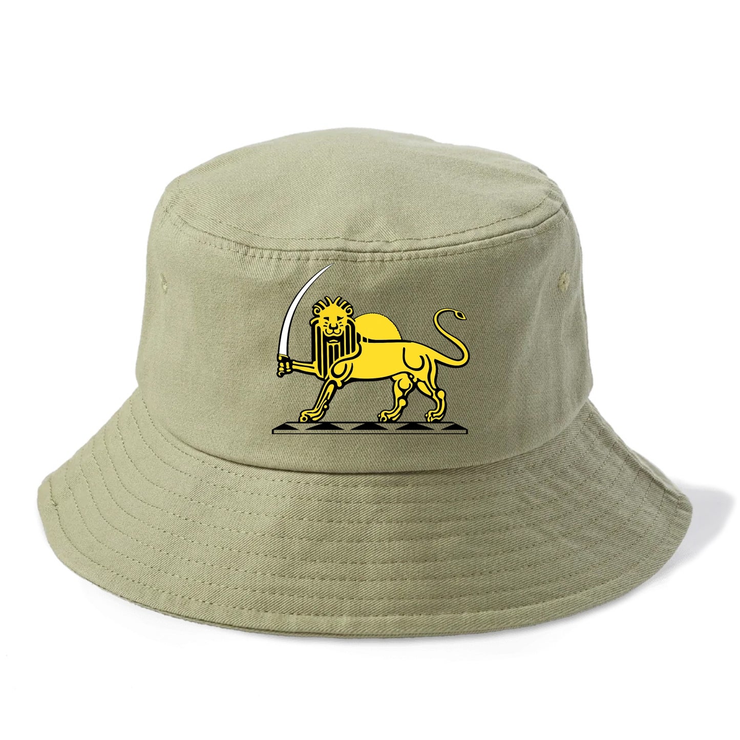 Lion Of The Rising Blade - Bucket Hat - Army Green