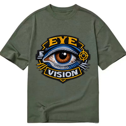 EYE VISION - anatomical eye in blue and brown , optometry - Classic T-shirt - Army Green