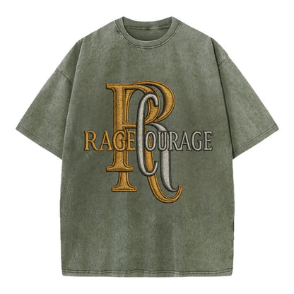 RAGE;COURAGE MODE Warrior Green Hat - Vintage T-shirt - Army Green