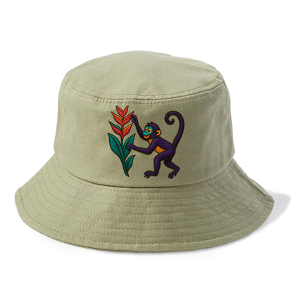 Spider Monkey - Bucket Hat - Army Green