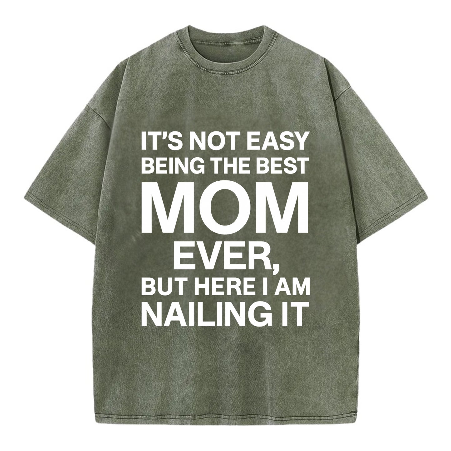 It's not easy being the best HUSBAND ever, but here I am nailing it - Vintage T-shirt - Army Green