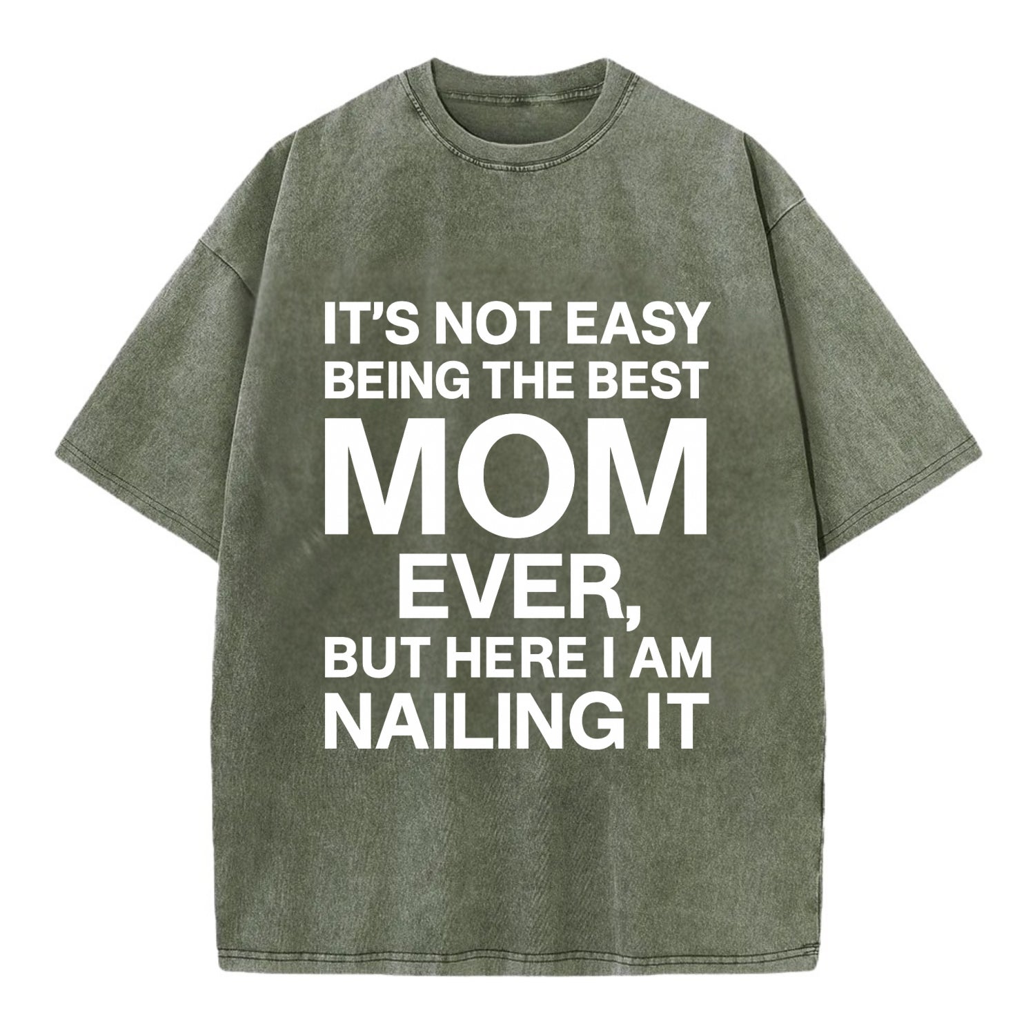 It's not easy being the best HUSBAND ever, but here I am nailing it - Vintage T-shirt - Army Green