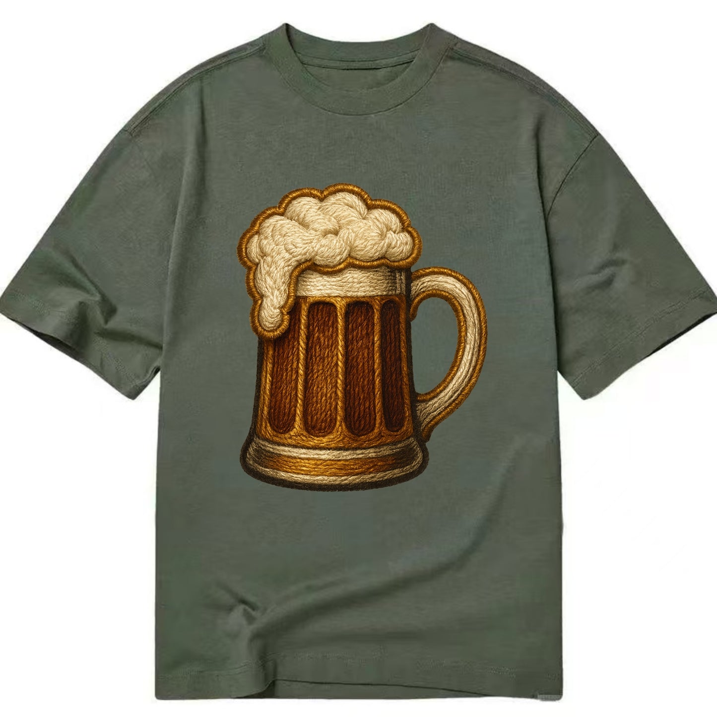 Beer Mug  - Classic T-shirt - Army Green