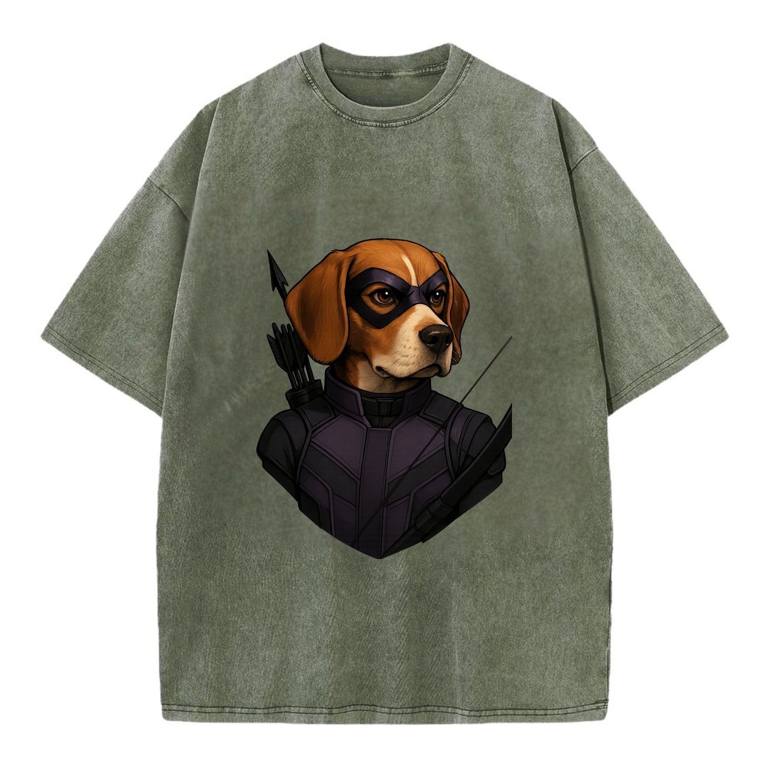 Beagle Hawkeye  - Vintage T-shirt - Army Green