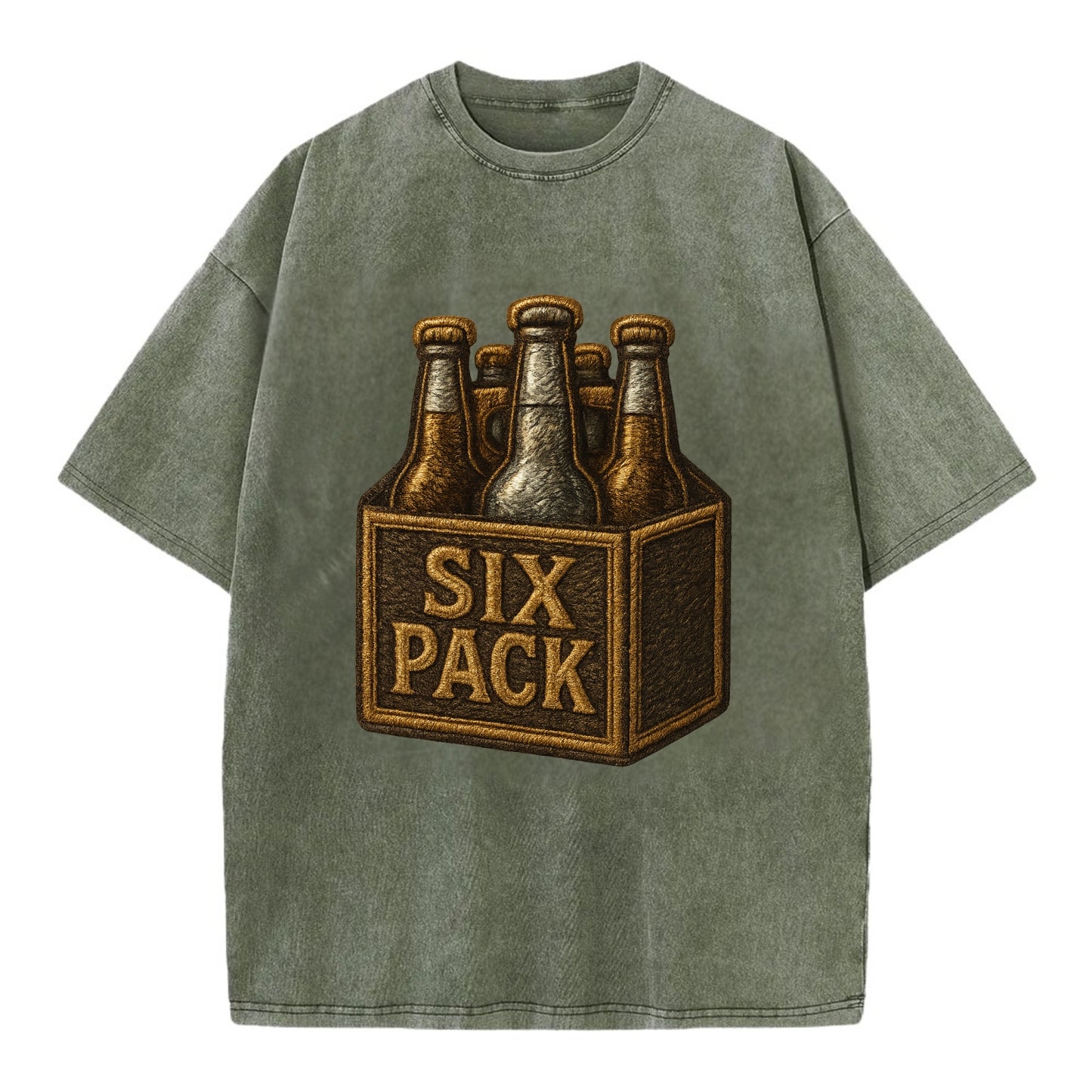 Six Pack  - Vintage T-shirt - Army Green