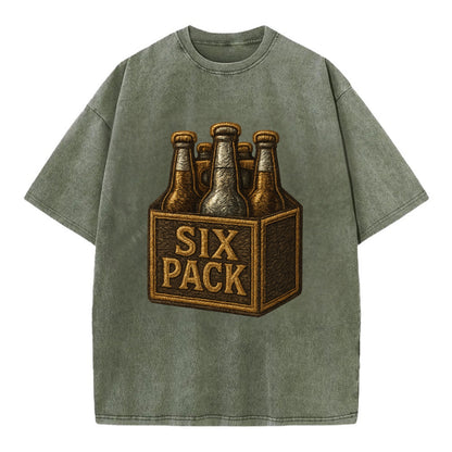 Six Pack  - Vintage T-shirt - Army Green