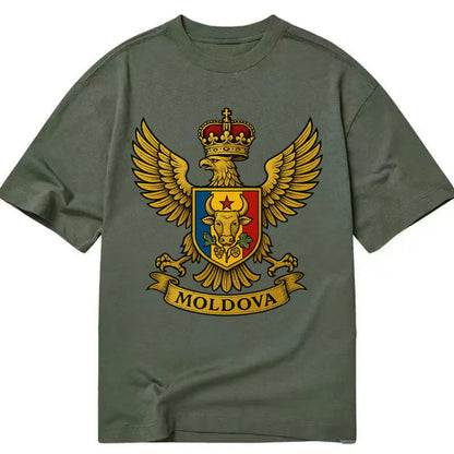 Moldova Heritage Badge  - Classic T-shirt - Army Green