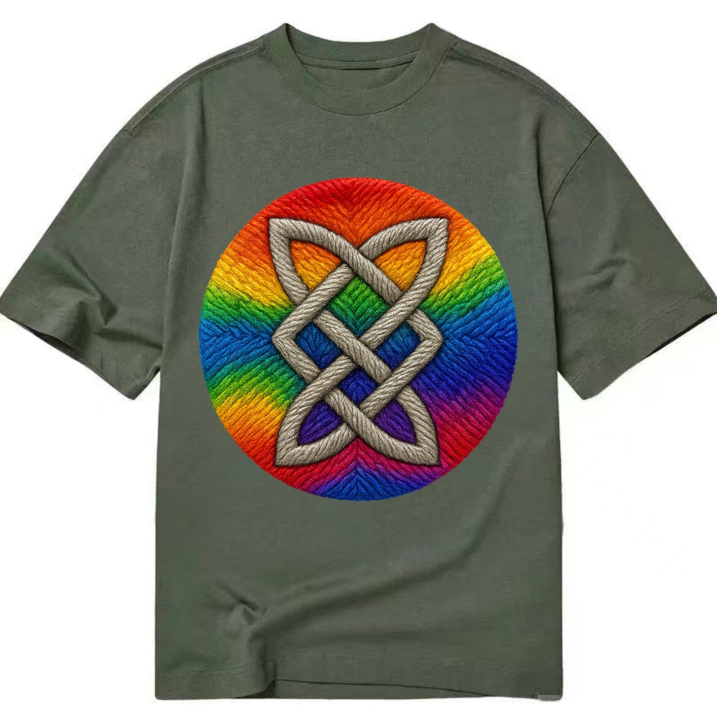 Celtic Shield Knot  - Classic T-shirt - Army Green
