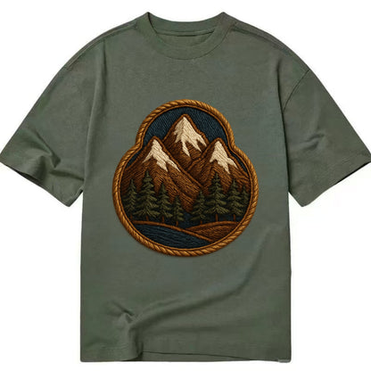 Mountain Range  - Classic T-shirt - Army Green