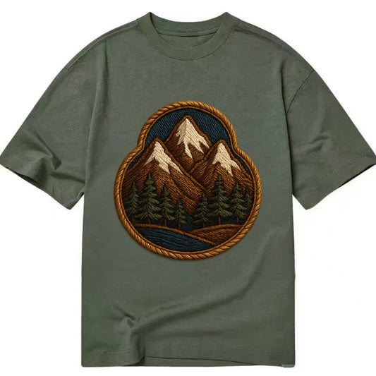 Mountain Range  - Classic T-shirt - Army Green