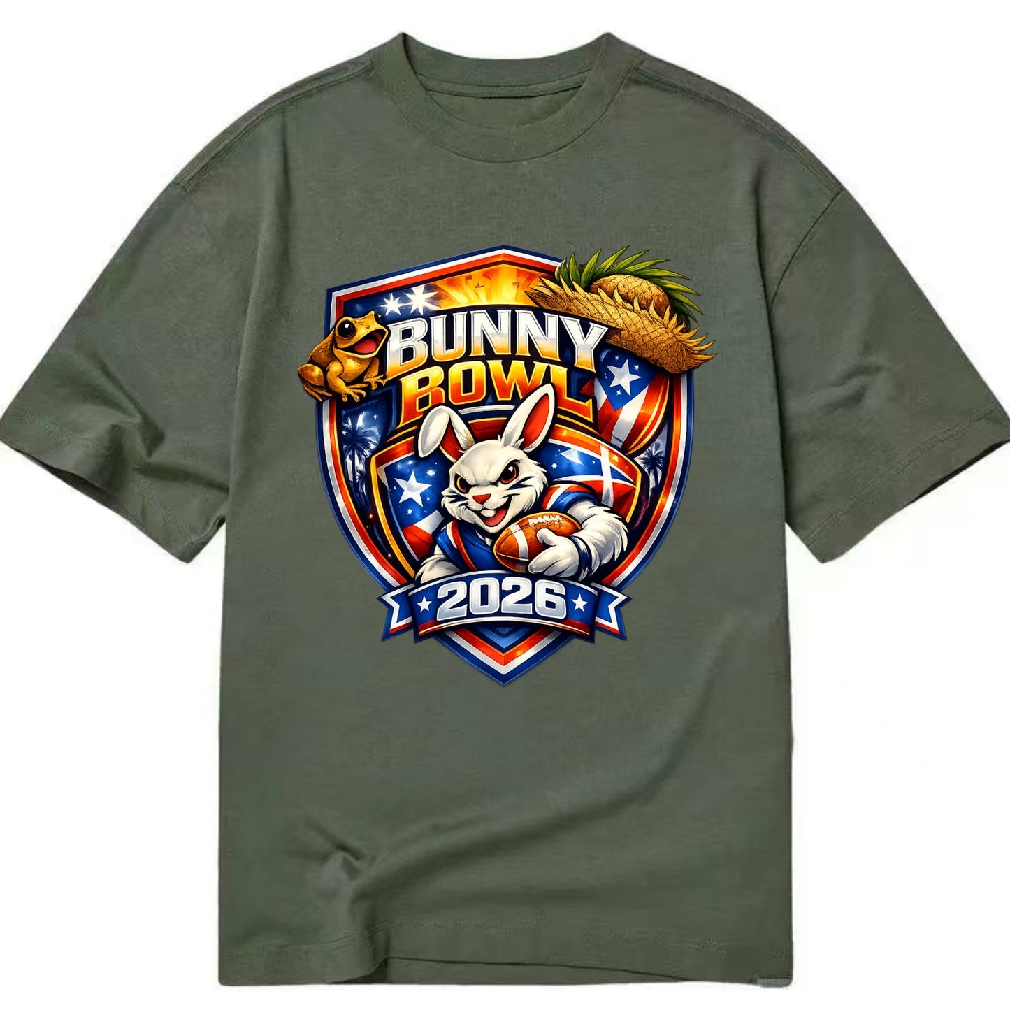Bunny Bowl 2026 - Classic T-shirt - Army Green