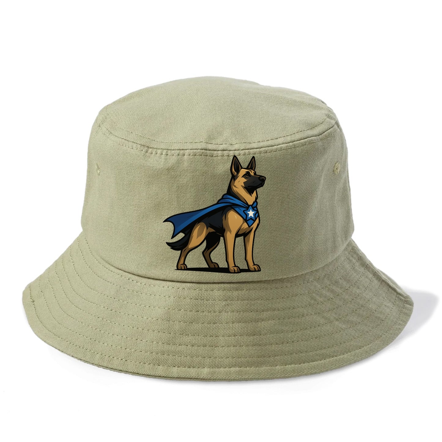 German Shepherd Patriotic Hero  - Bucket Hat - Army Green