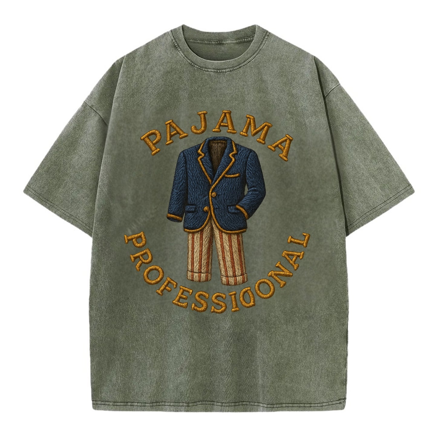 Pajama Professional  - Vintage T-shirt - Army Green
