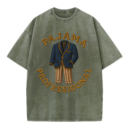 Pajama Professional  - Vintage T-shirt - Army Green