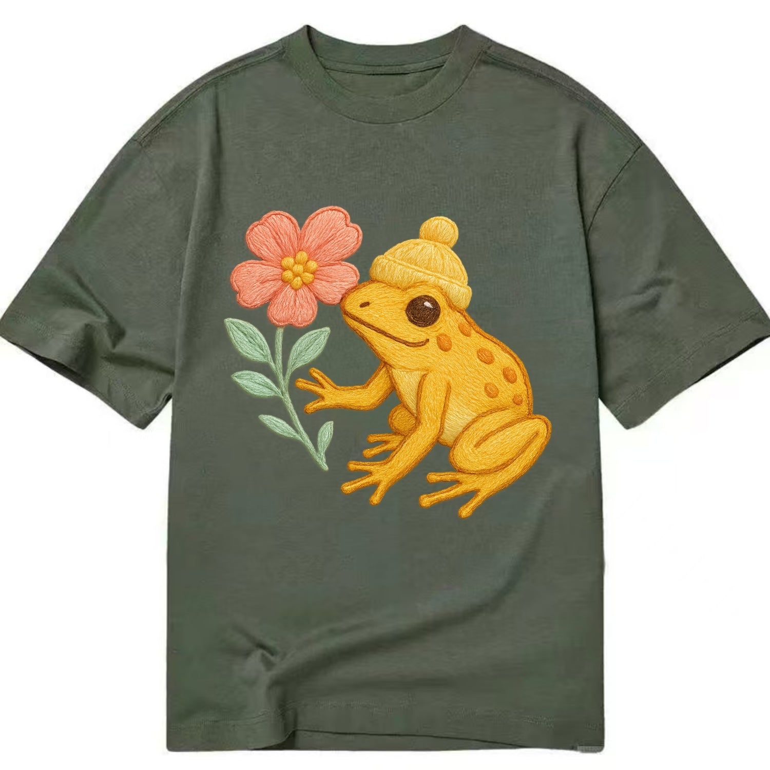 Yellow Dart Frog - Classic T-shirt - Army Green
